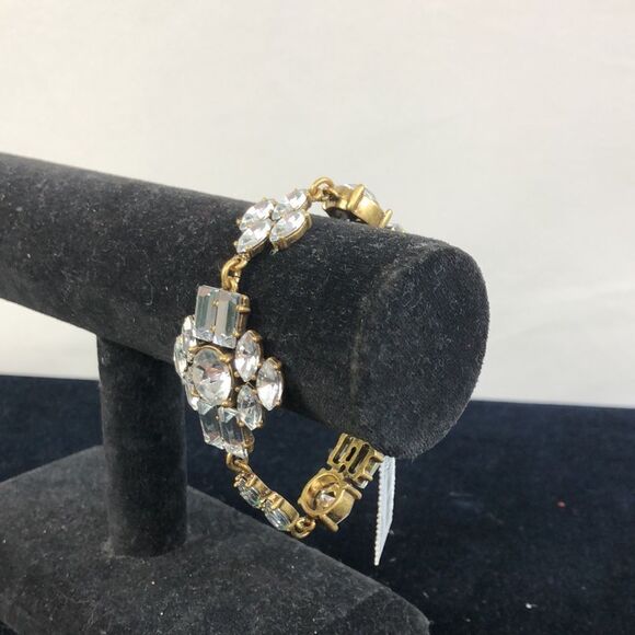 J.Crew NWT Large Crystal Bracelet - Picture 2 of 8